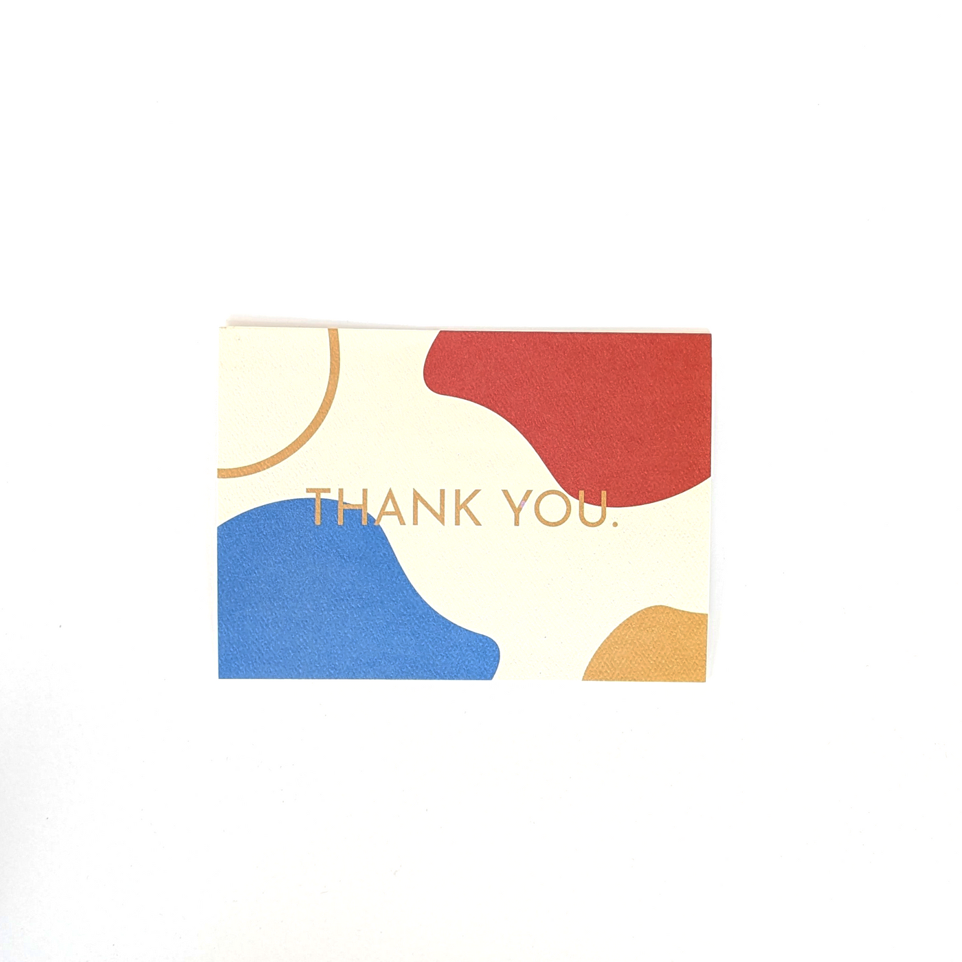 "Retro Thank You Card" with a yellow, red, and blue abstract illustration that reads "Thank You" in white text and simple font