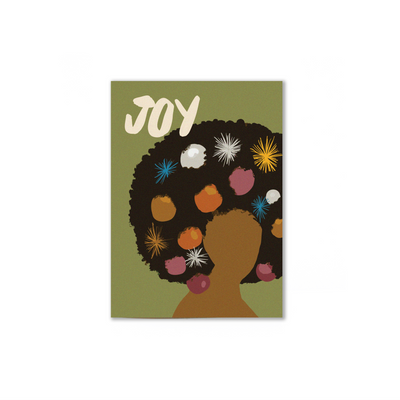 Afro Ornaments Holiday Card