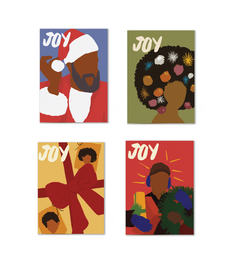 Black Joy Holiday Card Set