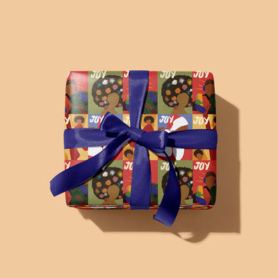 Black Joy Holiday Wrapping Paper