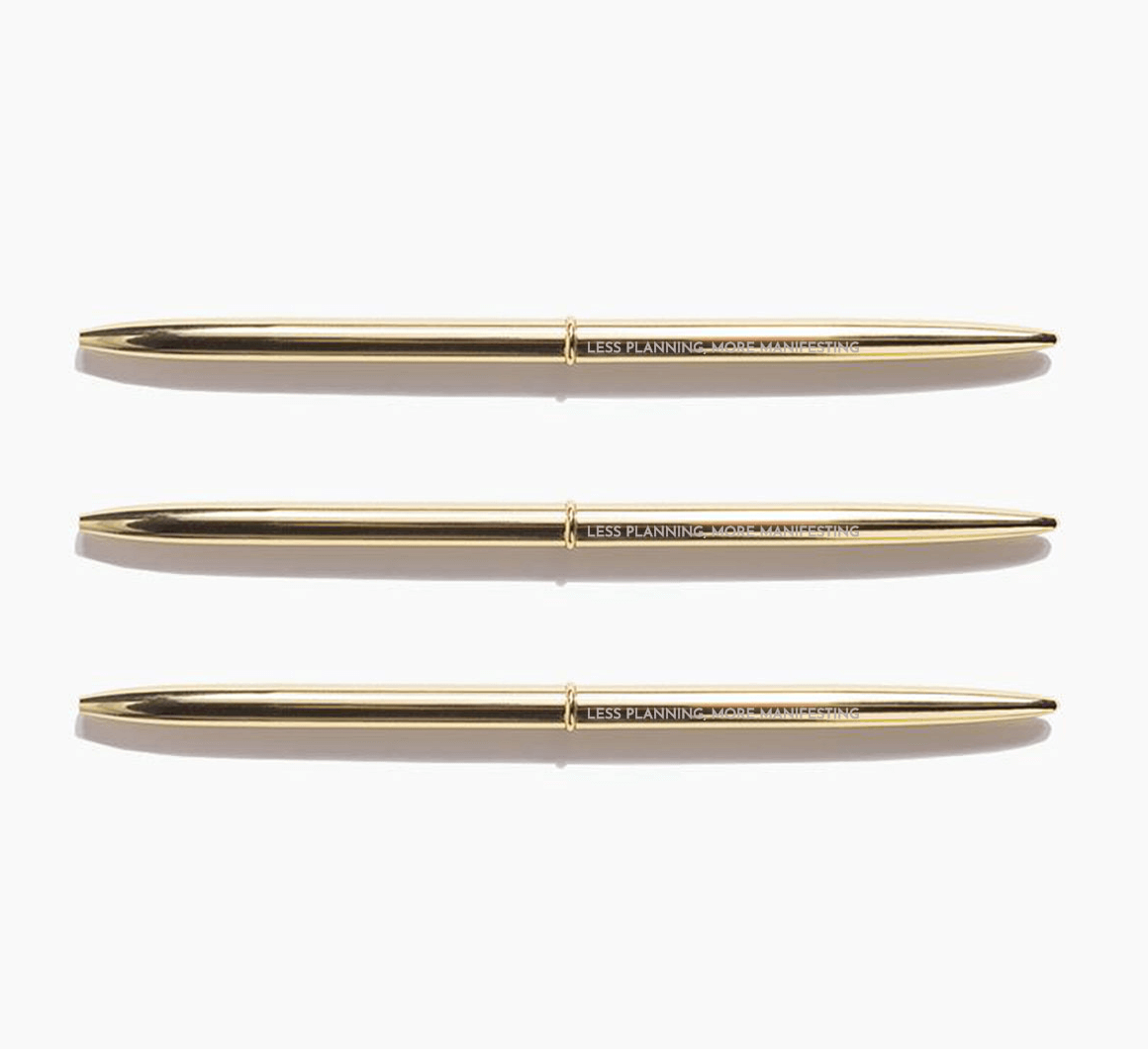 gold refillable pens