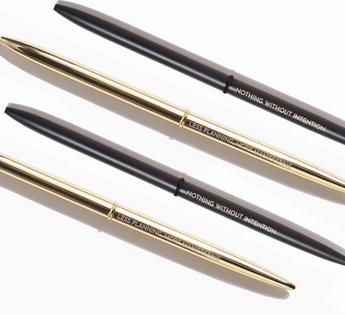 slim refillable pens that come in gold and black